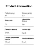 Wireless Bluetooth earphones，Wireless earbuds，wireless headphones / Compatible with Apple, Android and other smart products