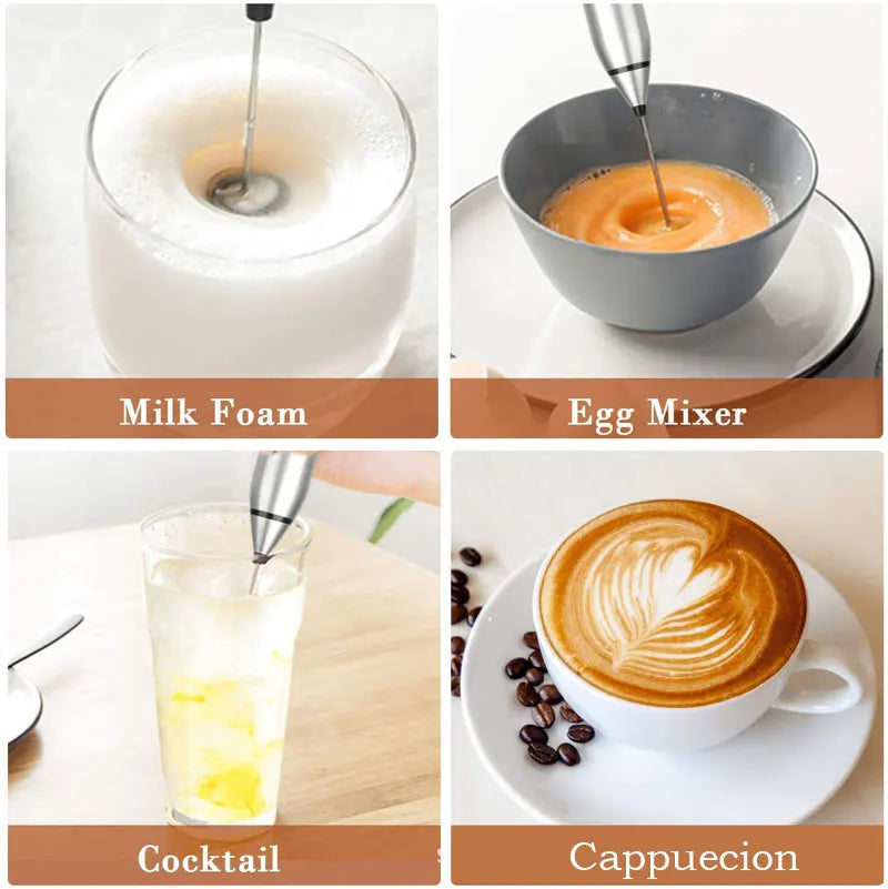 Wireless Milk Frothers Electric Handheld Blender With USB Electrical