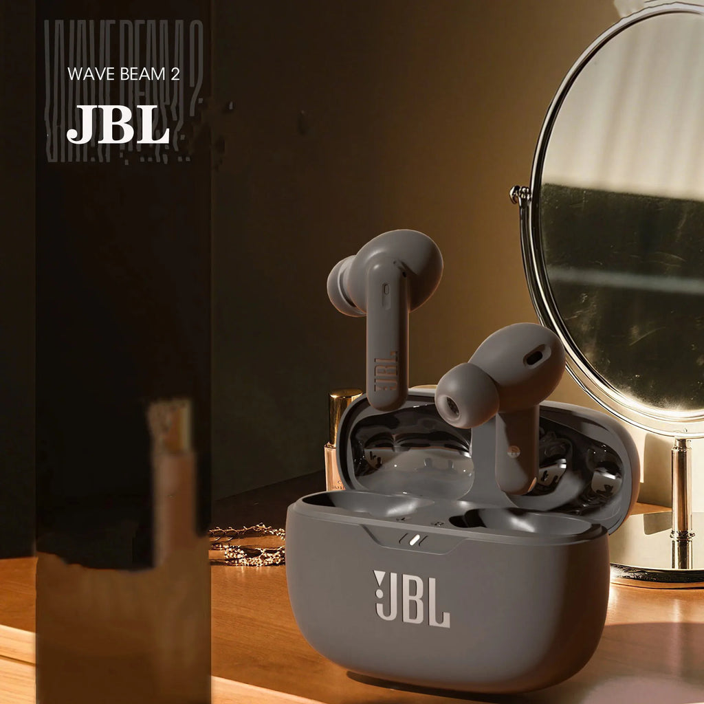 JBL WAVE BEAM 2 Original Authentic Wireless Bluetooth Headset Semi-in-ear Noise Reduction Waterproof Portable Sports Headphones