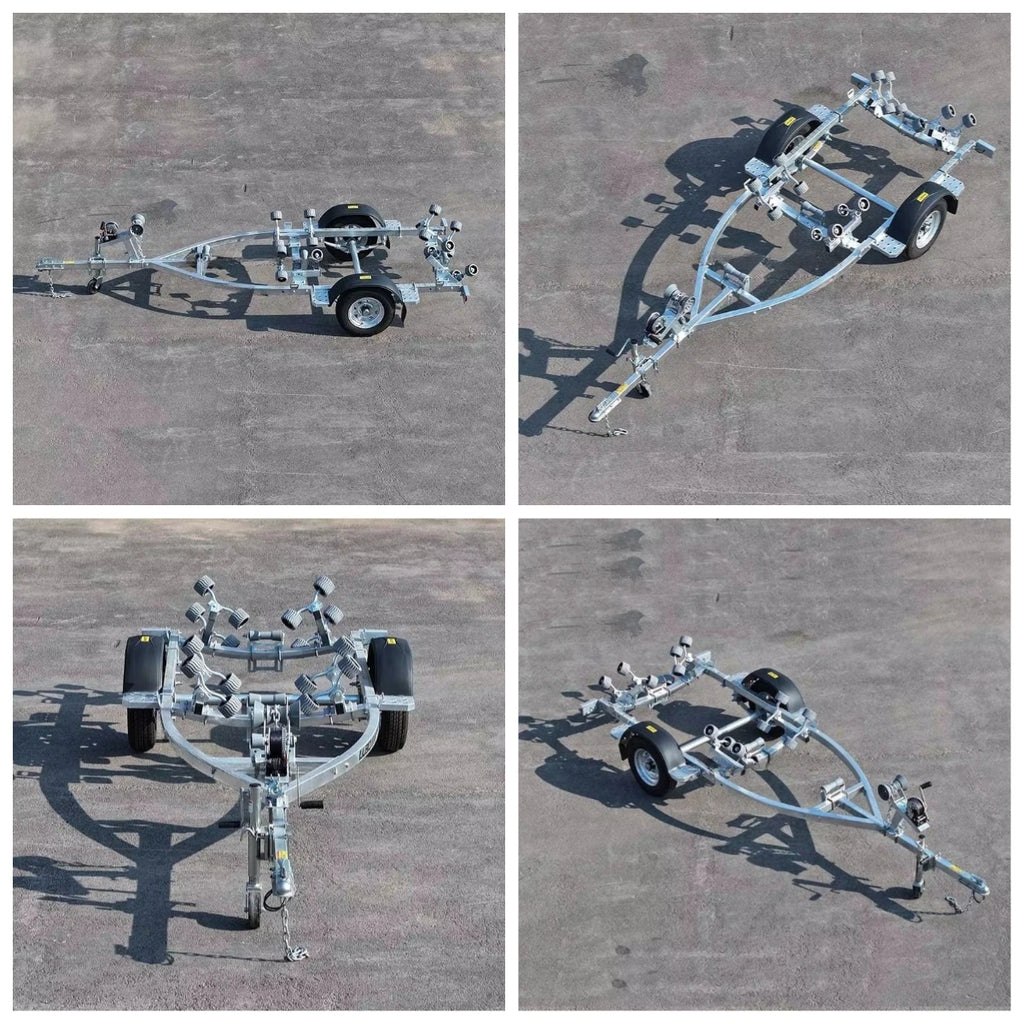 3.65m Grey Soft Roller Boat Trailer for Easy & Loading | 12ft Marine Trailer